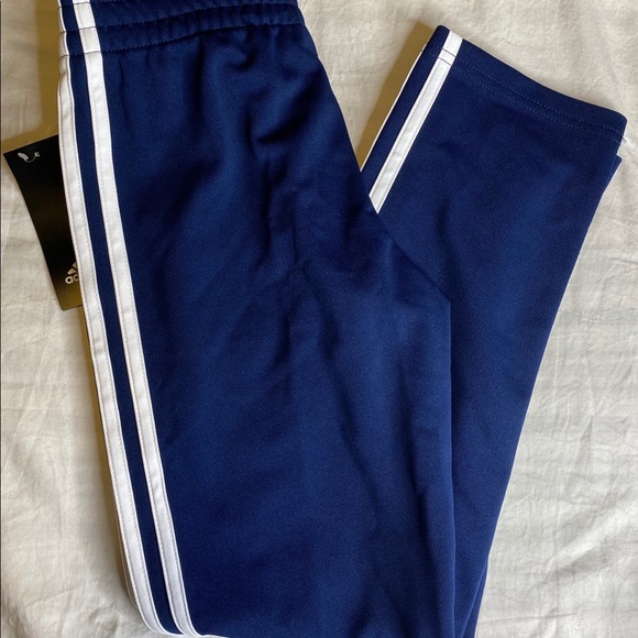 adidas Navy Blue Boys Trainer Pants - Picture 2 of 3